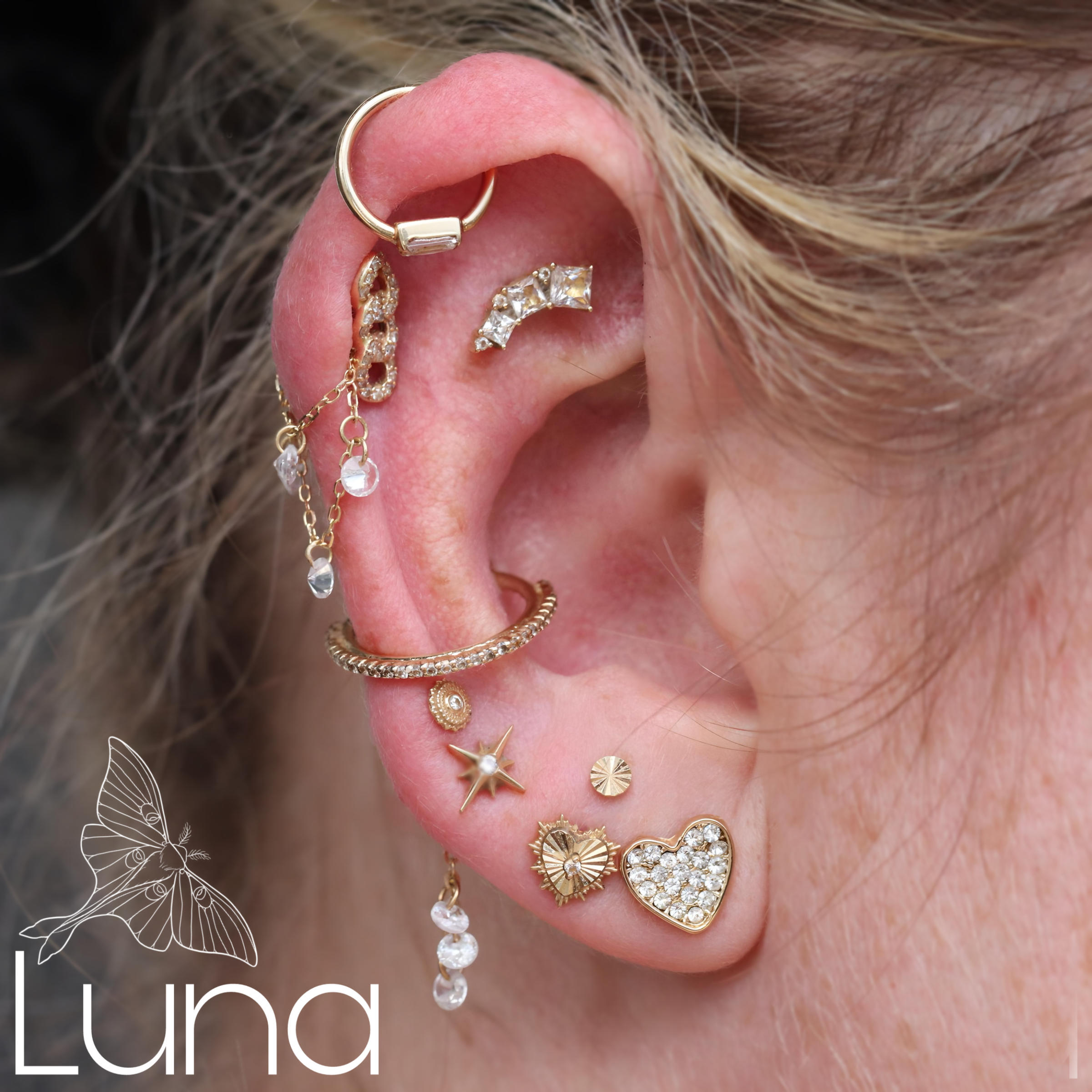 Lazer Disk Threadless End | Buddha Jewelry | Luna Piercing & Fine