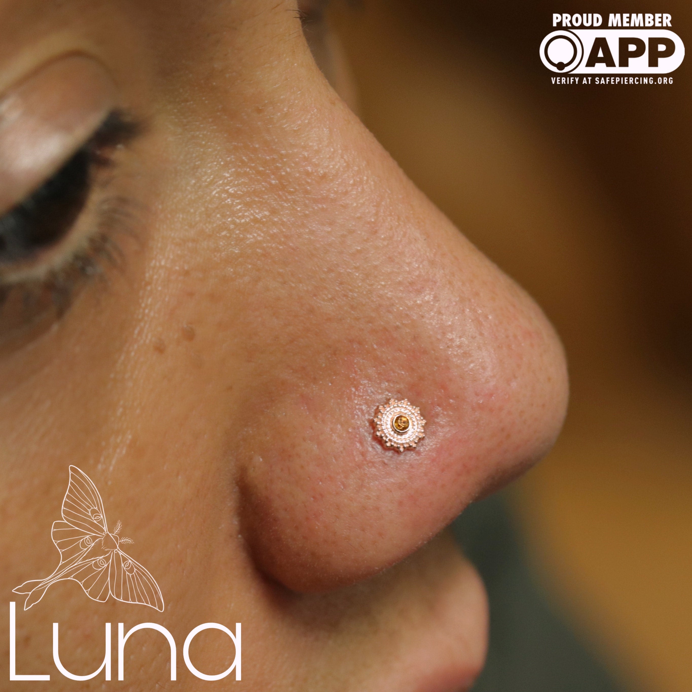 Afghan Gold Threadless End BVLA Luna Piercing Fine Jewelry