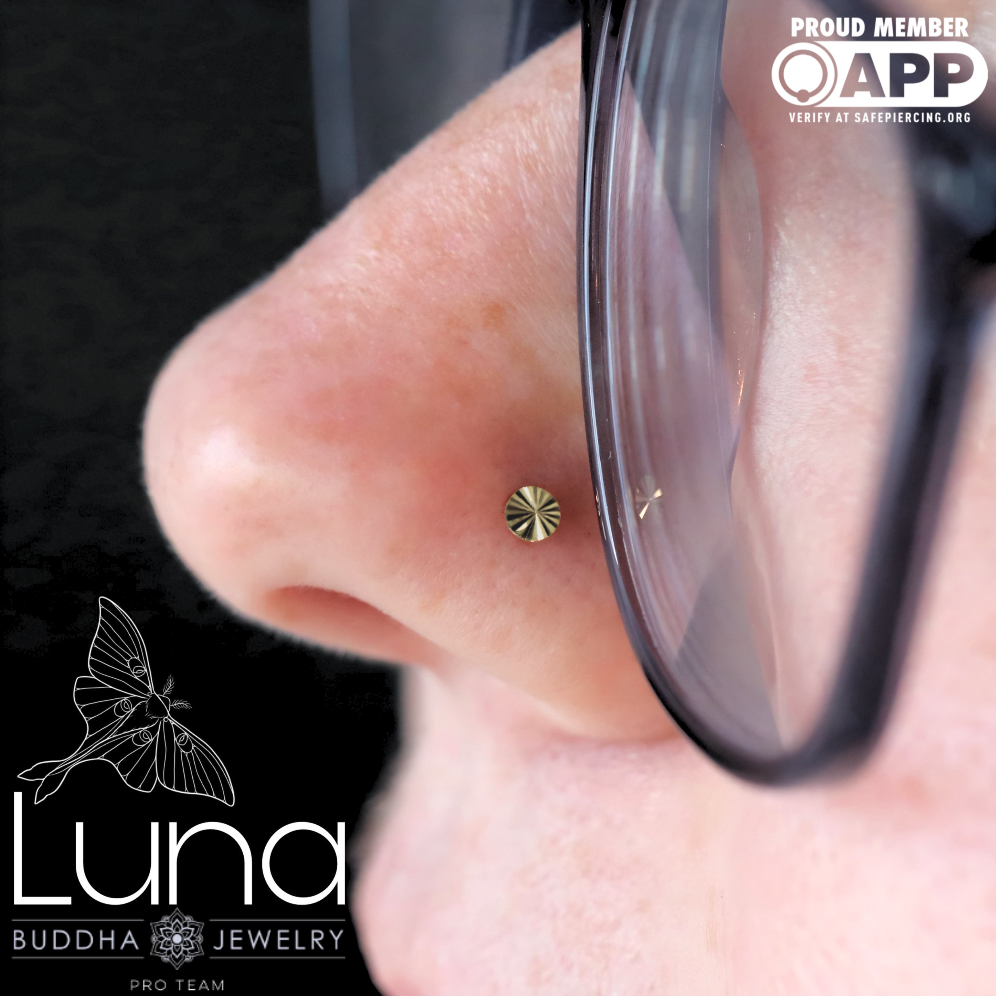 Lazer Disk Threadless End | Buddha Jewelry | Luna Piercing & Fine