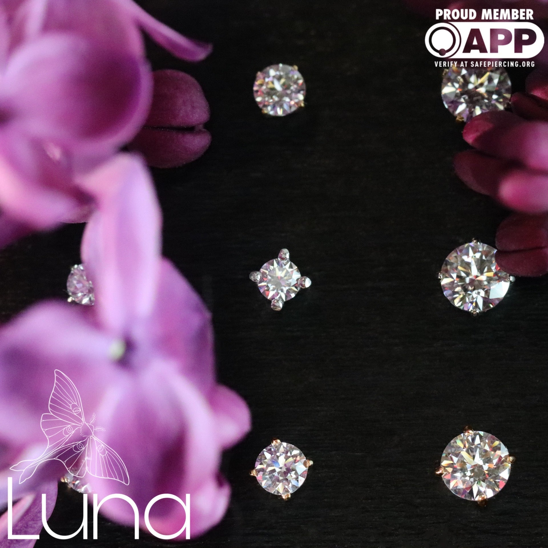Tiffany Prong CZ Anatometal