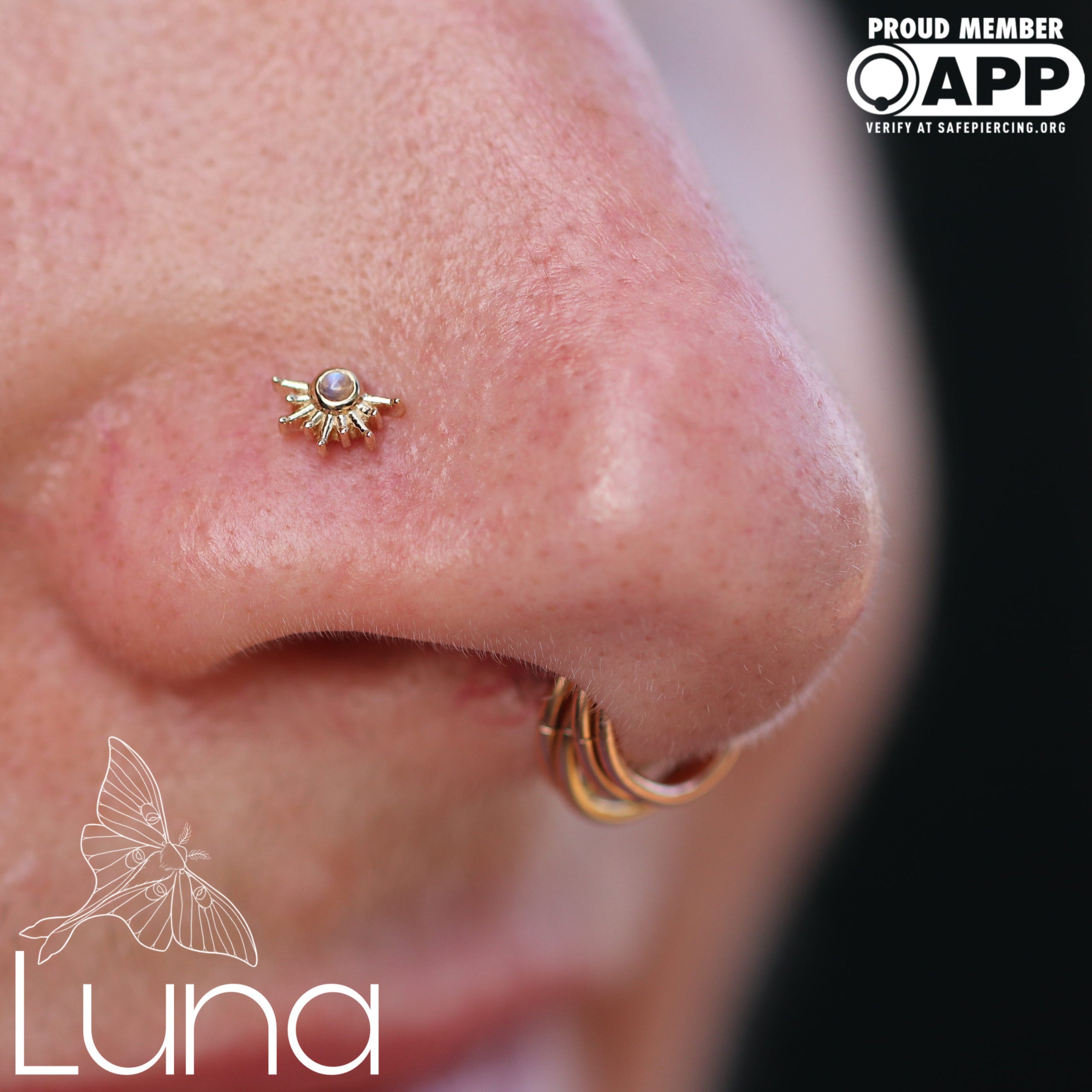Live to Tell Sunray Press Fit End BVLA Luna Piercing Fine Jewelry